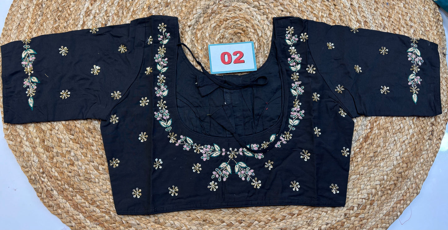 Raw Silk Maggam work blouses