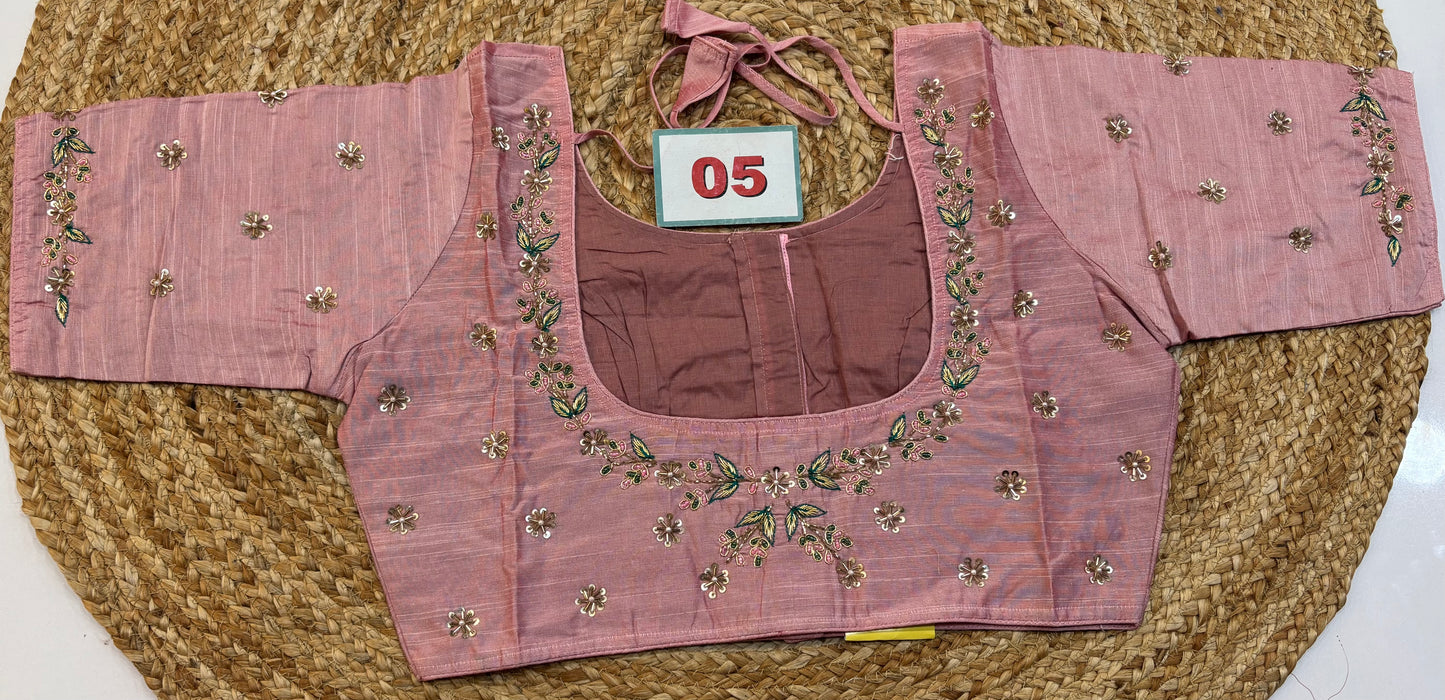 Raw Silk Maggam work blouses