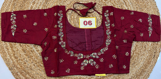Raw Silk Maggam work blouses