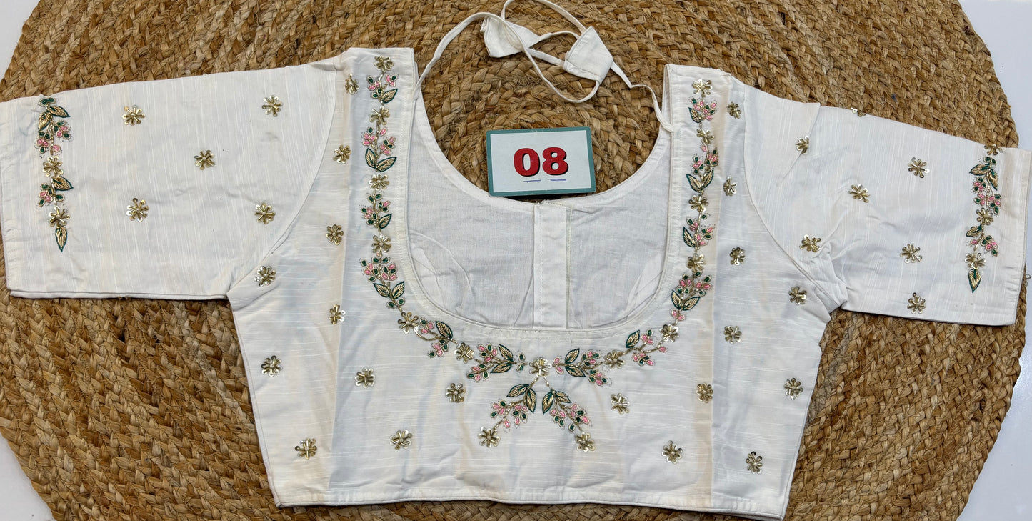 Raw Silk Maggam work blouses
