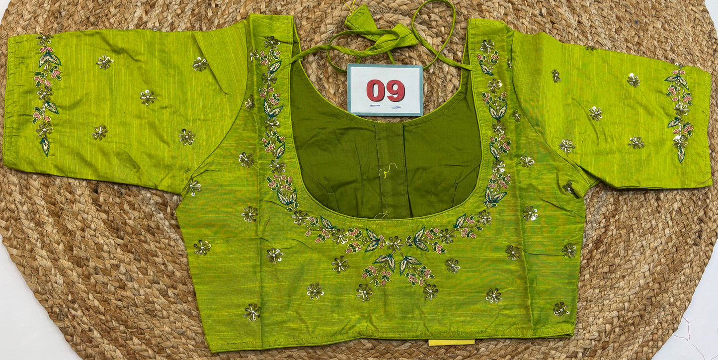 Raw Silk Maggam work blouses