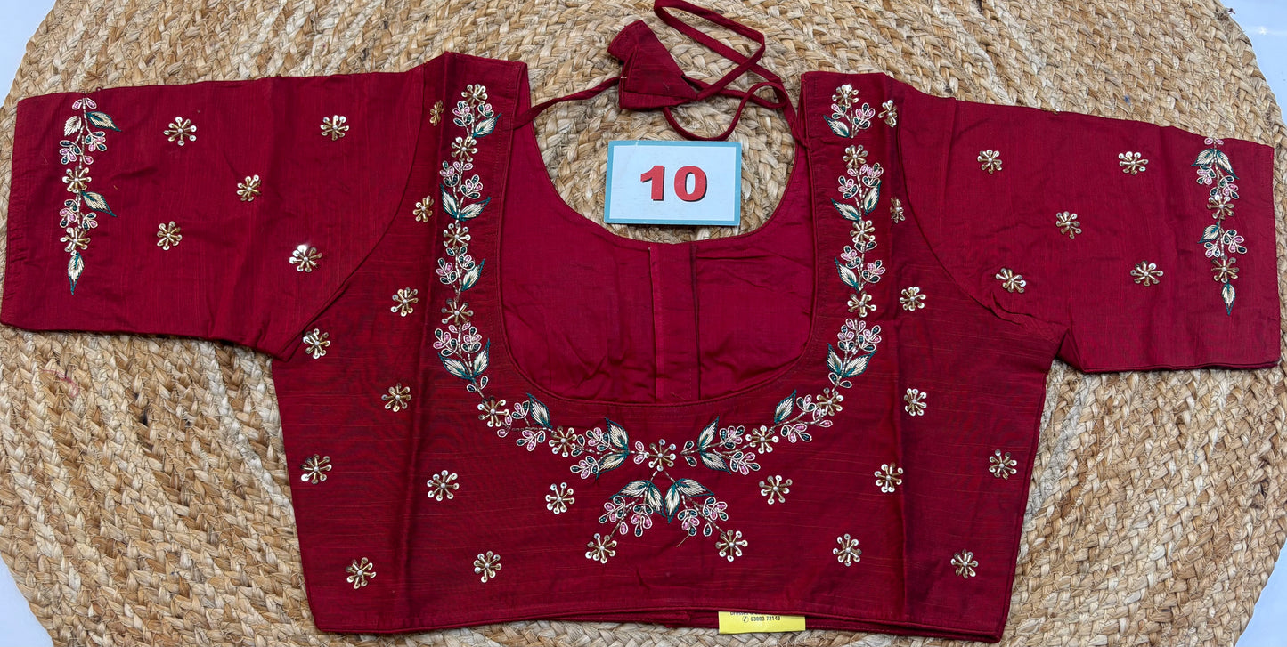 Raw Silk Maggam work blouses