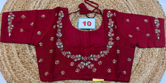 Raw Silk Maggam work blouses