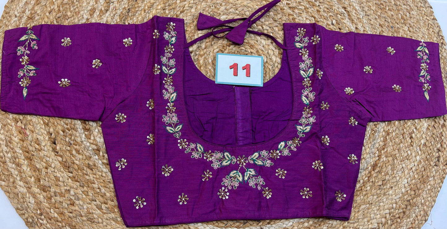 Raw Silk Maggam work blouses