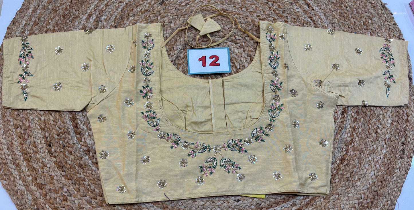 Raw Silk Maggam work blouses