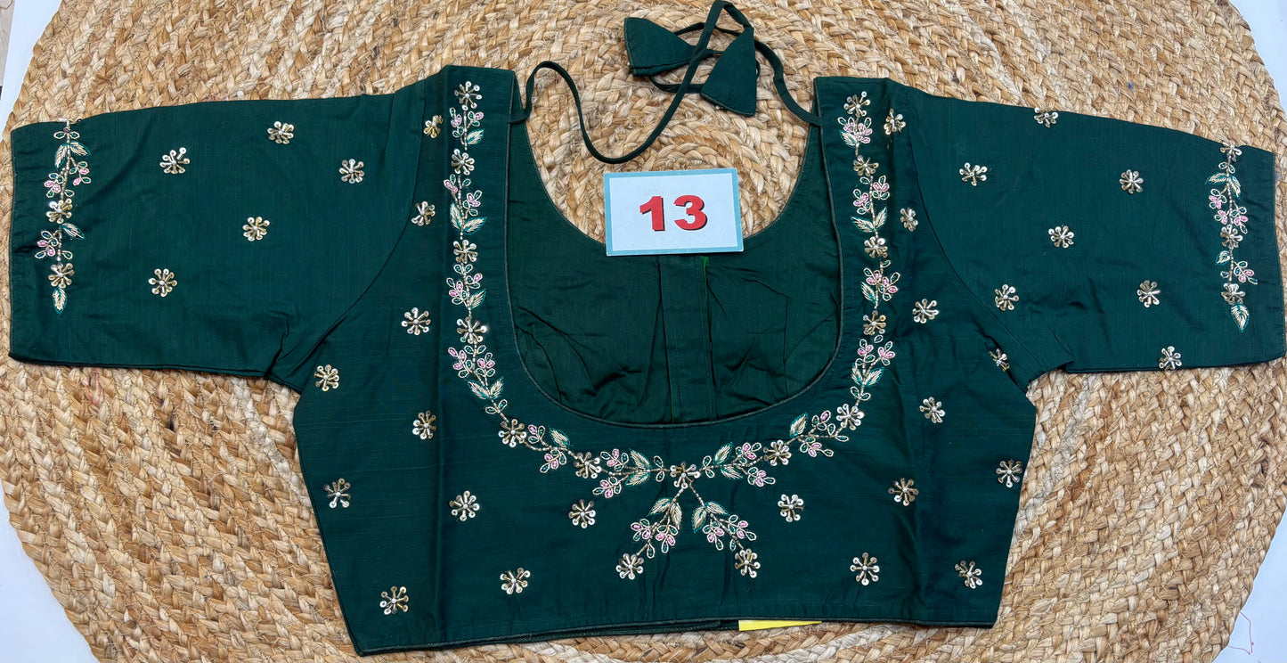 Raw Silk Maggam work blouses