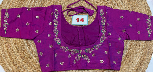 Raw Silk Maggam work blouses