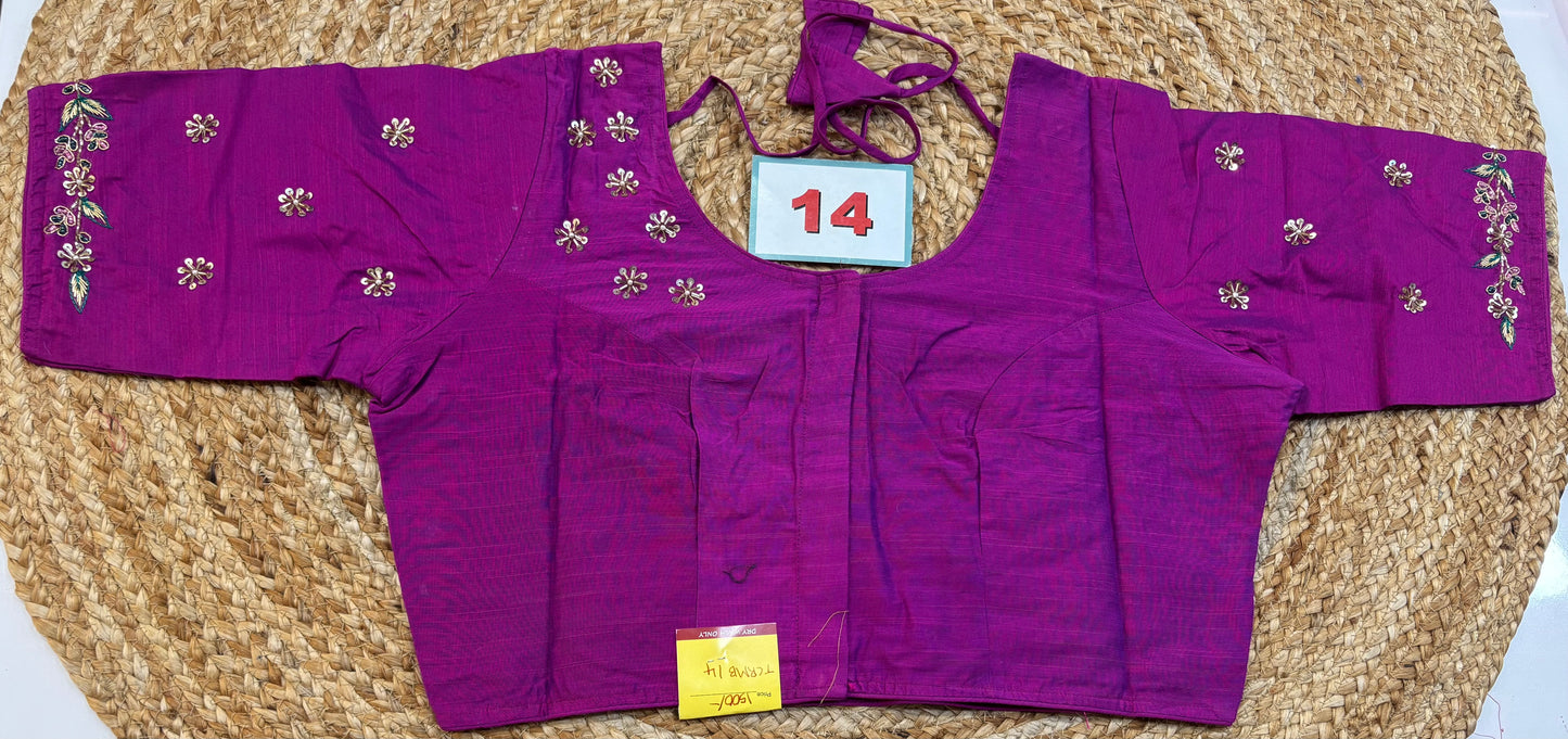 Raw Silk Maggam work blouses