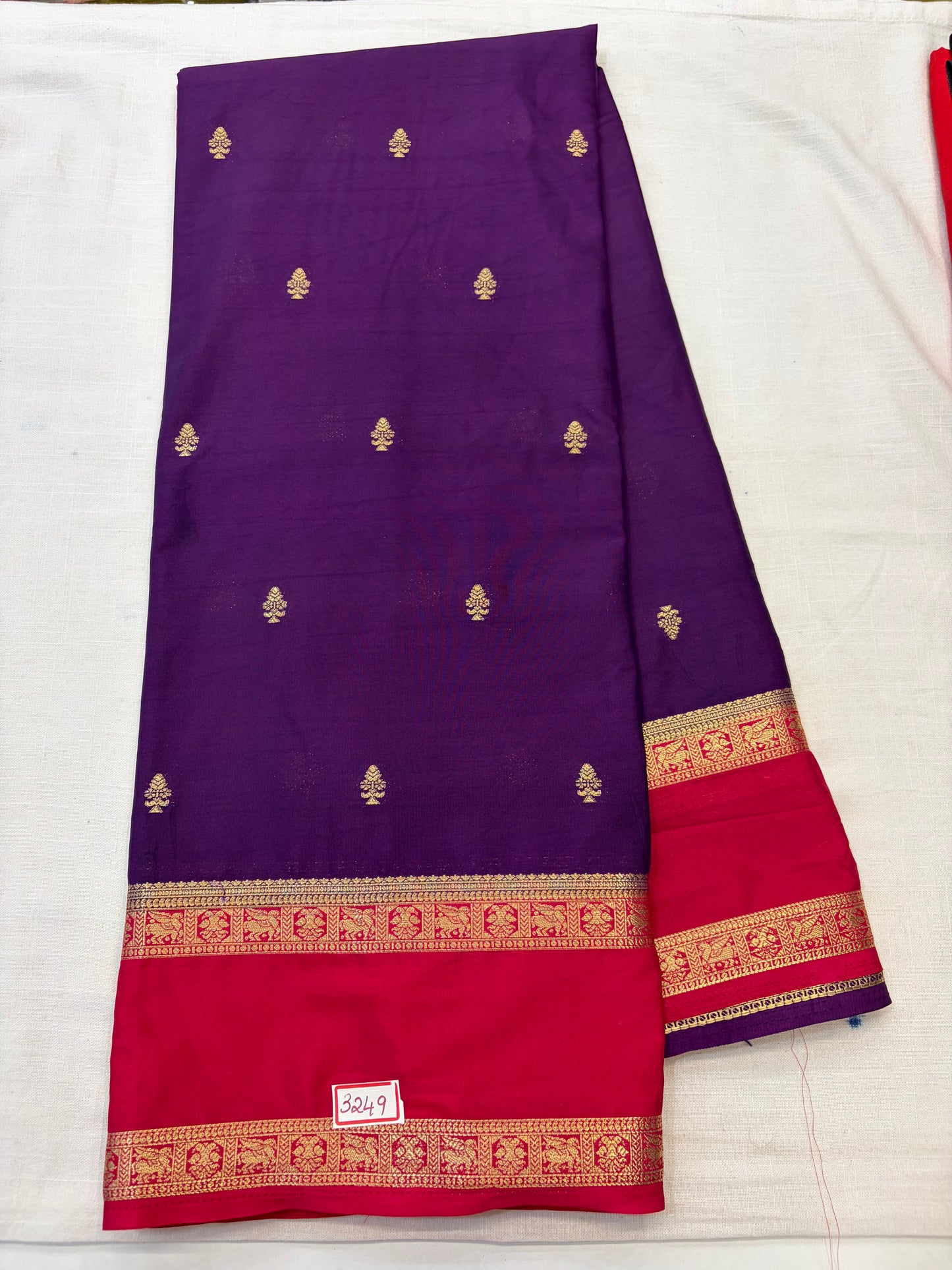 Mysore Crepe Gap Border Saree