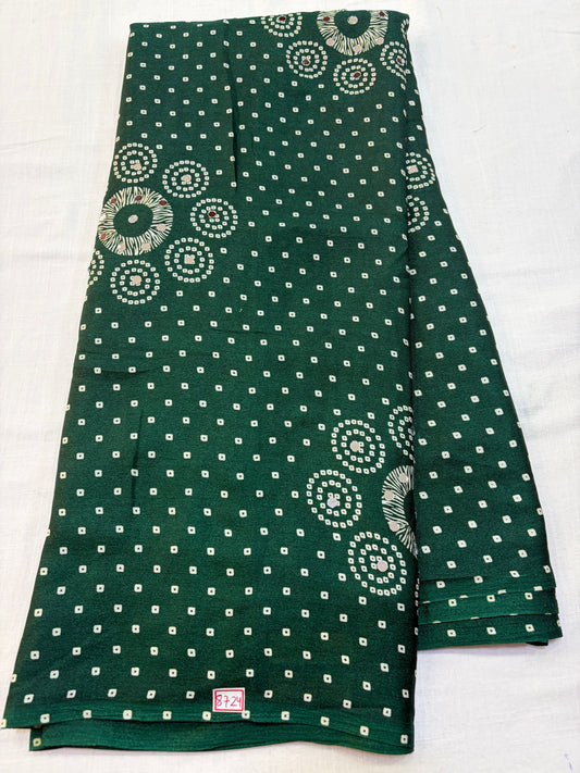 Green Bandini Silk Mirror work saree