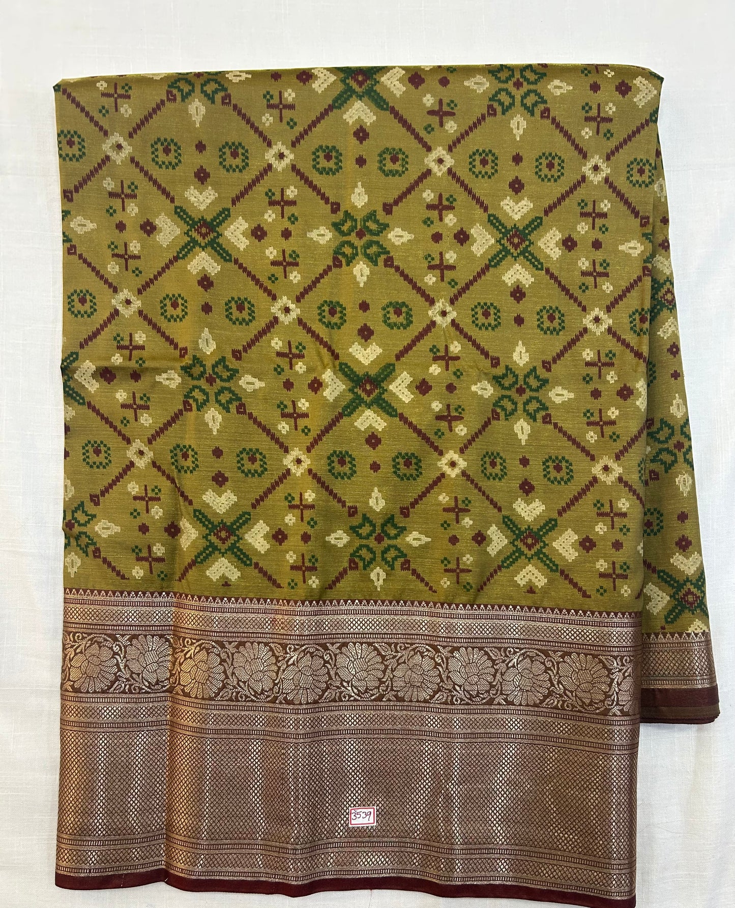 Semi Uppada Ikkat Printed Saree
