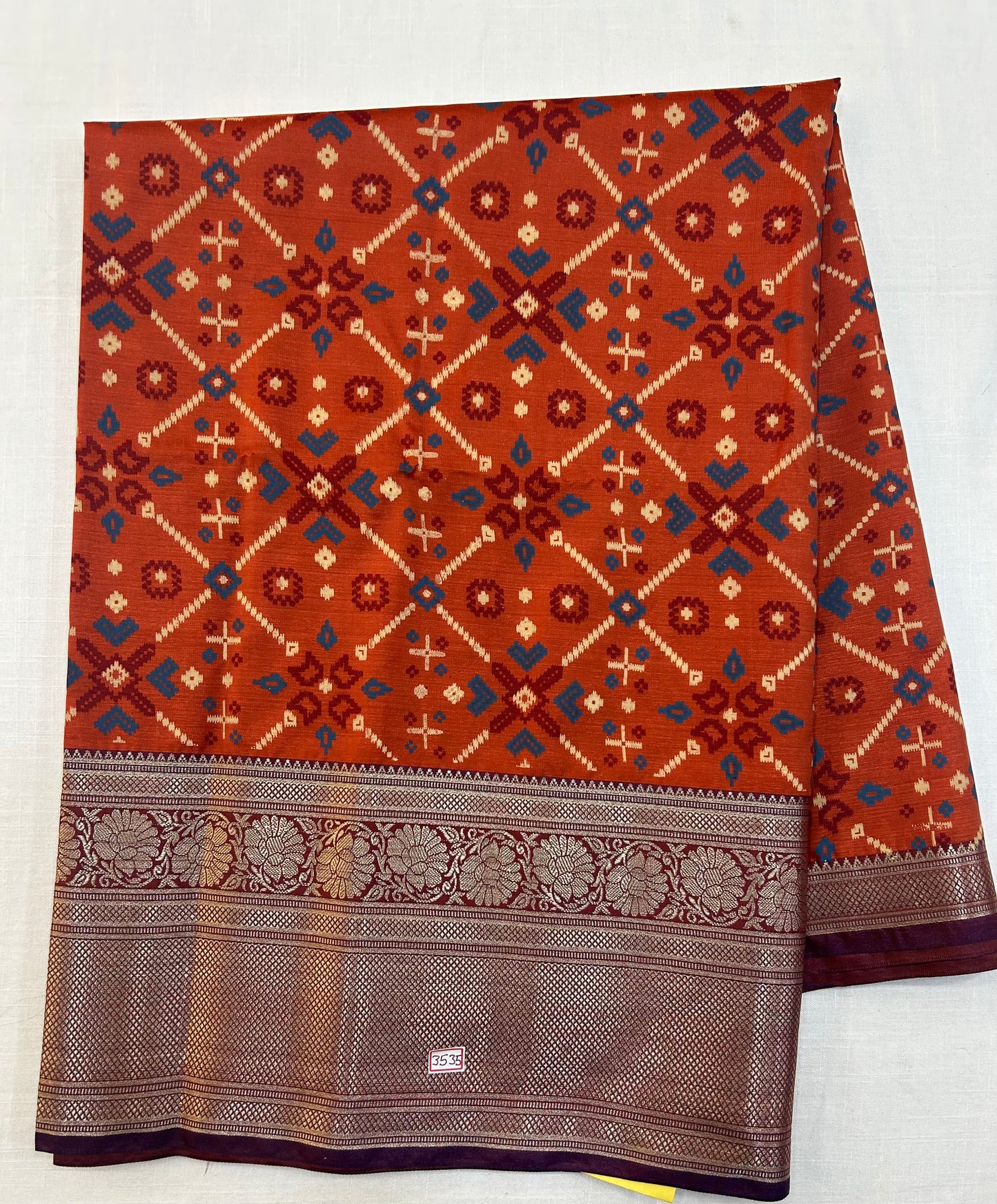Semi Uppada Ikkat Printed Saree
