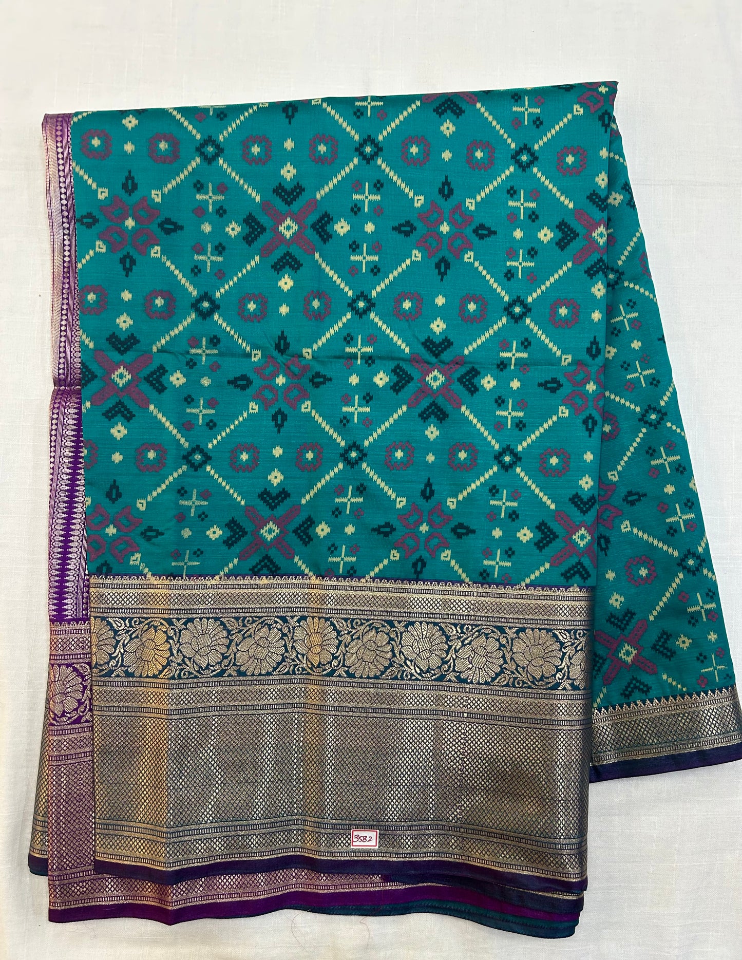 Semi Uppada Ikkat Printed Saree