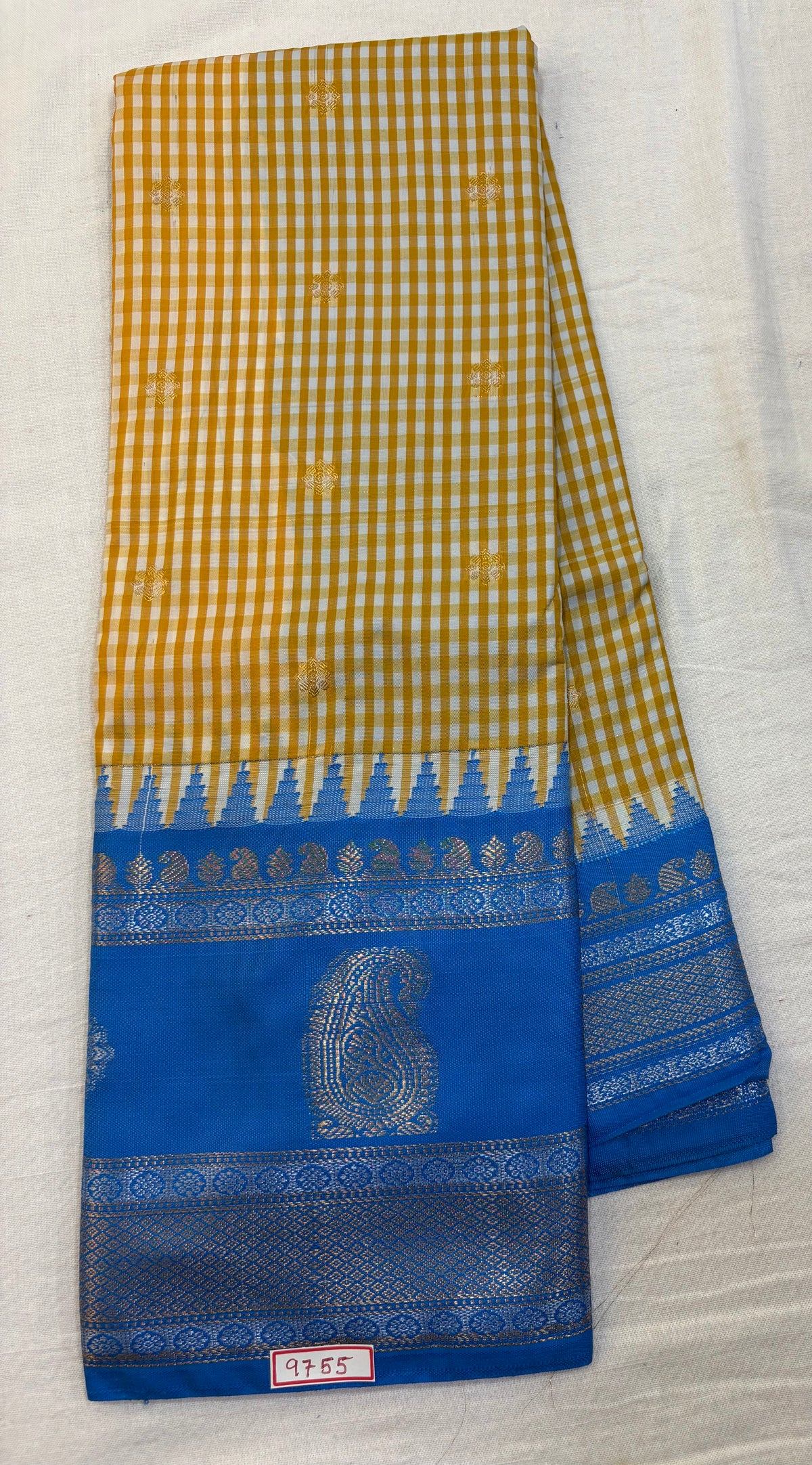 Semi Gadwal Silk Checks Saree - Madras Checks