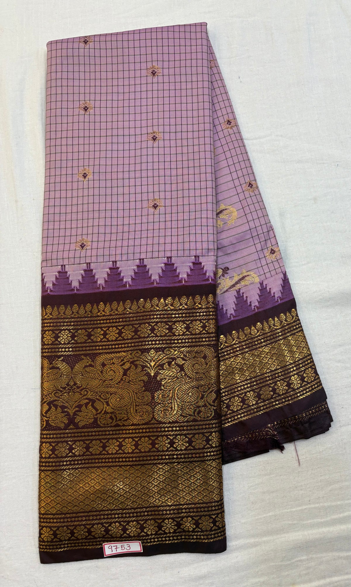 Semi Gadwal Silk Checks Saree - Madras Checks
