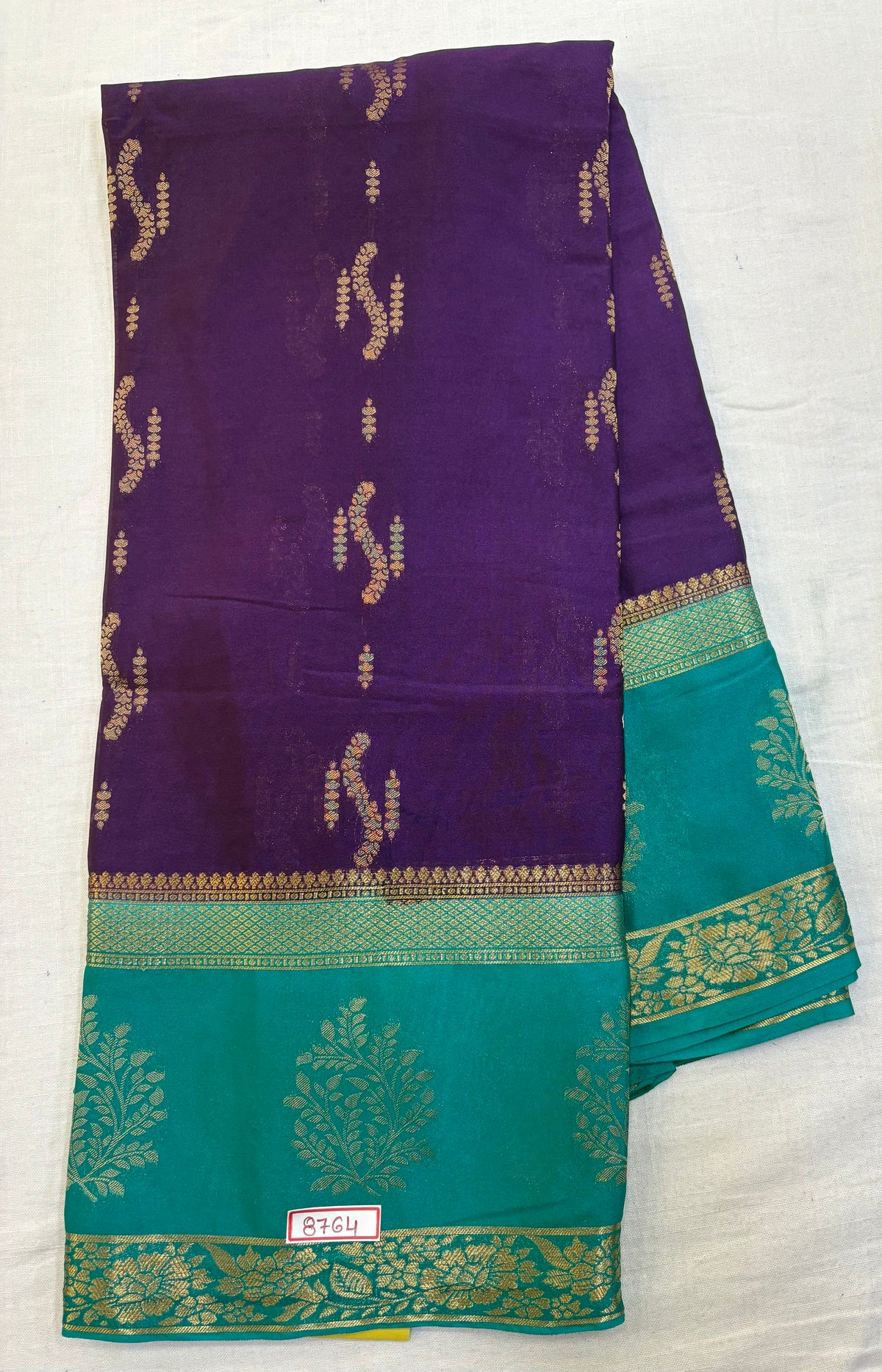Mysore Crape Gap border saree