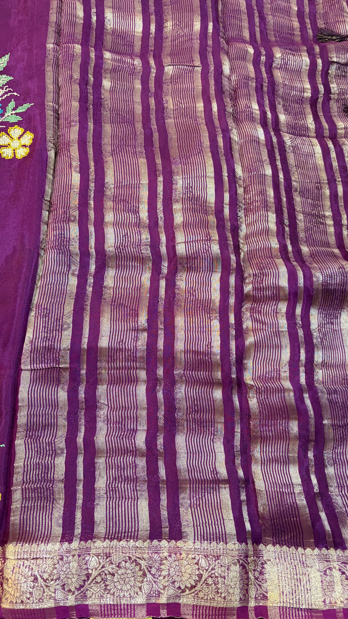 HO Satin Pattitpoint Embroidery Sarees