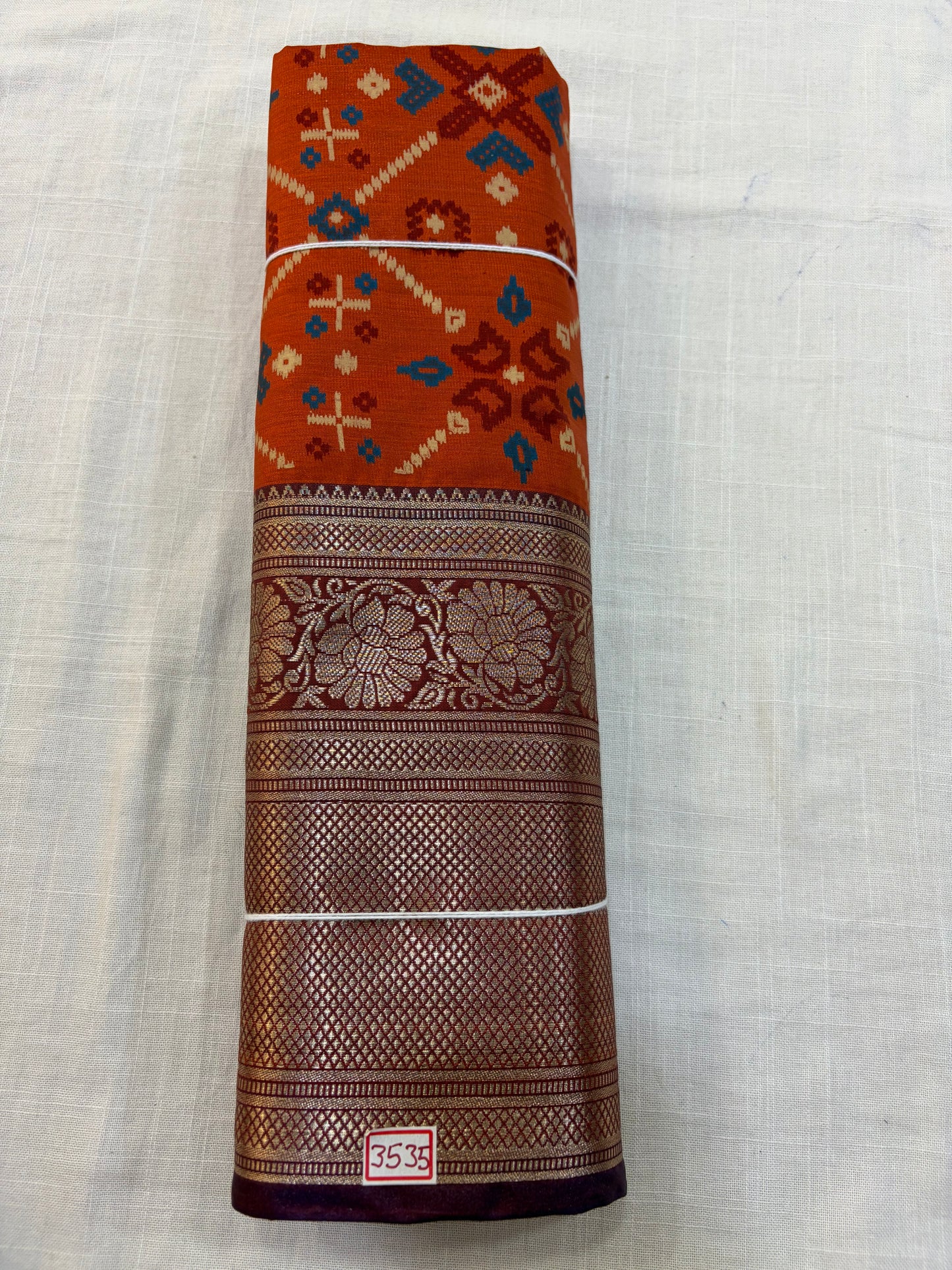 Semi Uppada Ikkat Printed Saree