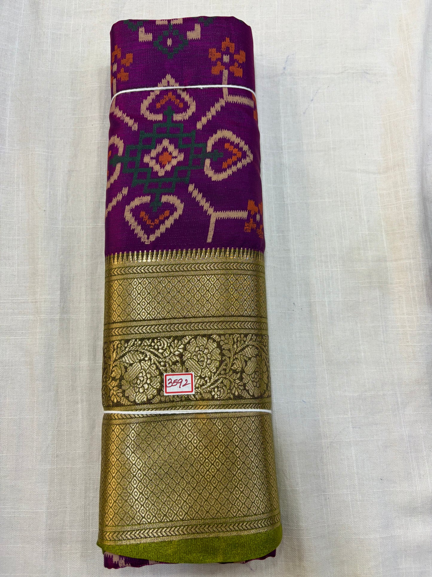 Semi Uppada Ikkat Printed Saree