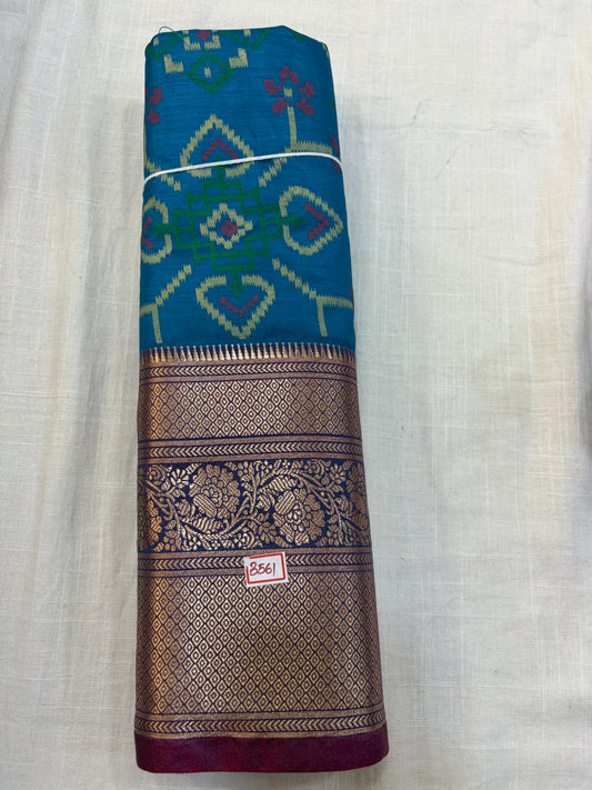 Semi Uppada Ikkat Printed Saree