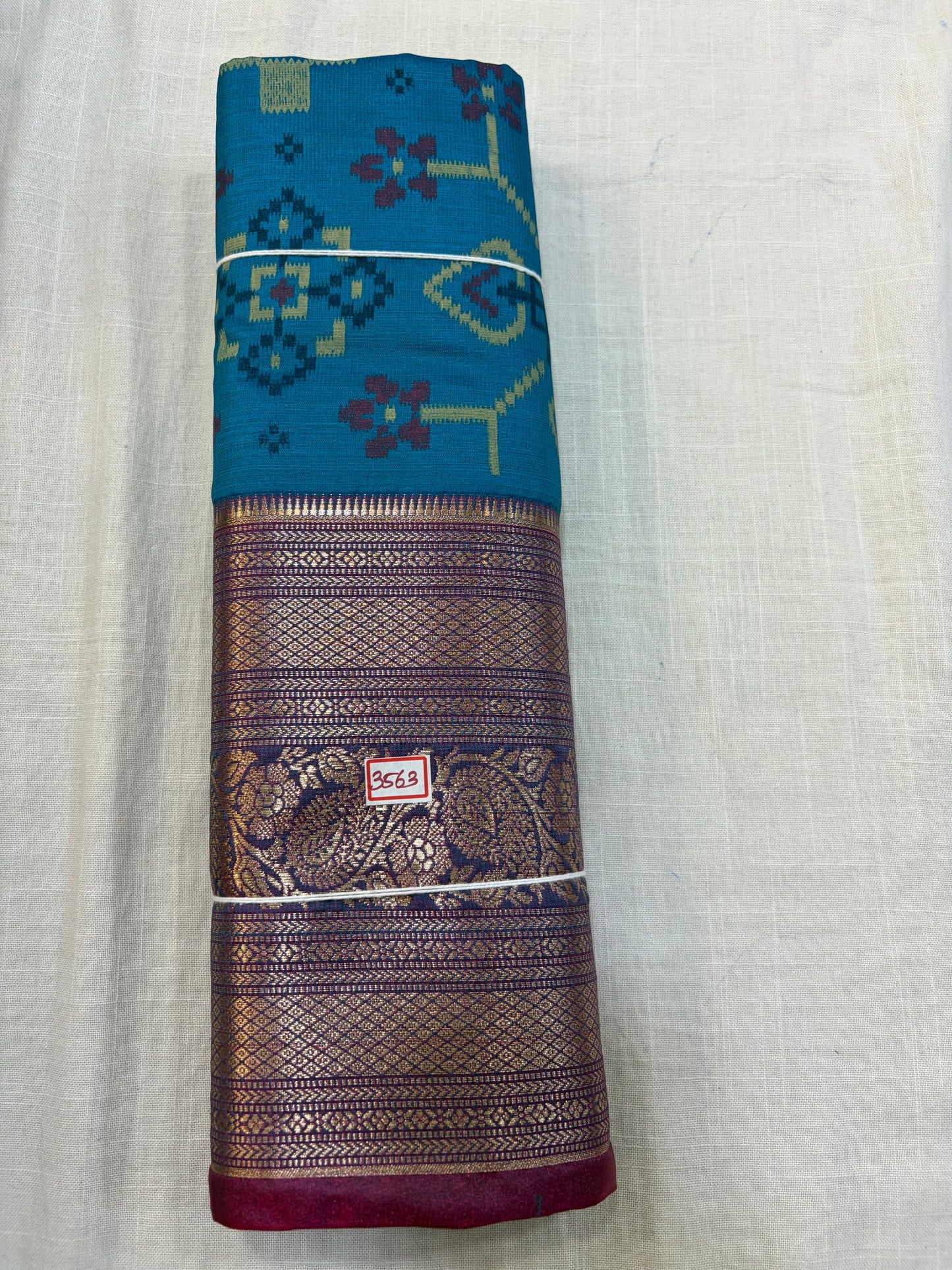 Semi Uppada Ikkat Printed Saree
