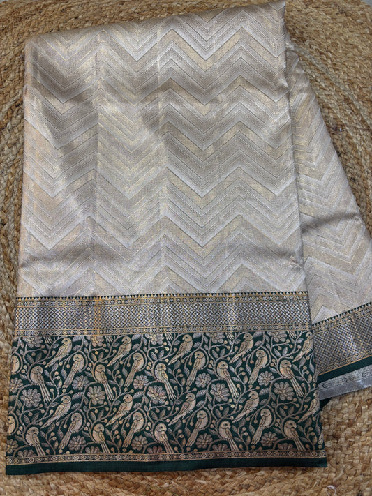 Meenakari Semi Kanchi pattu saree