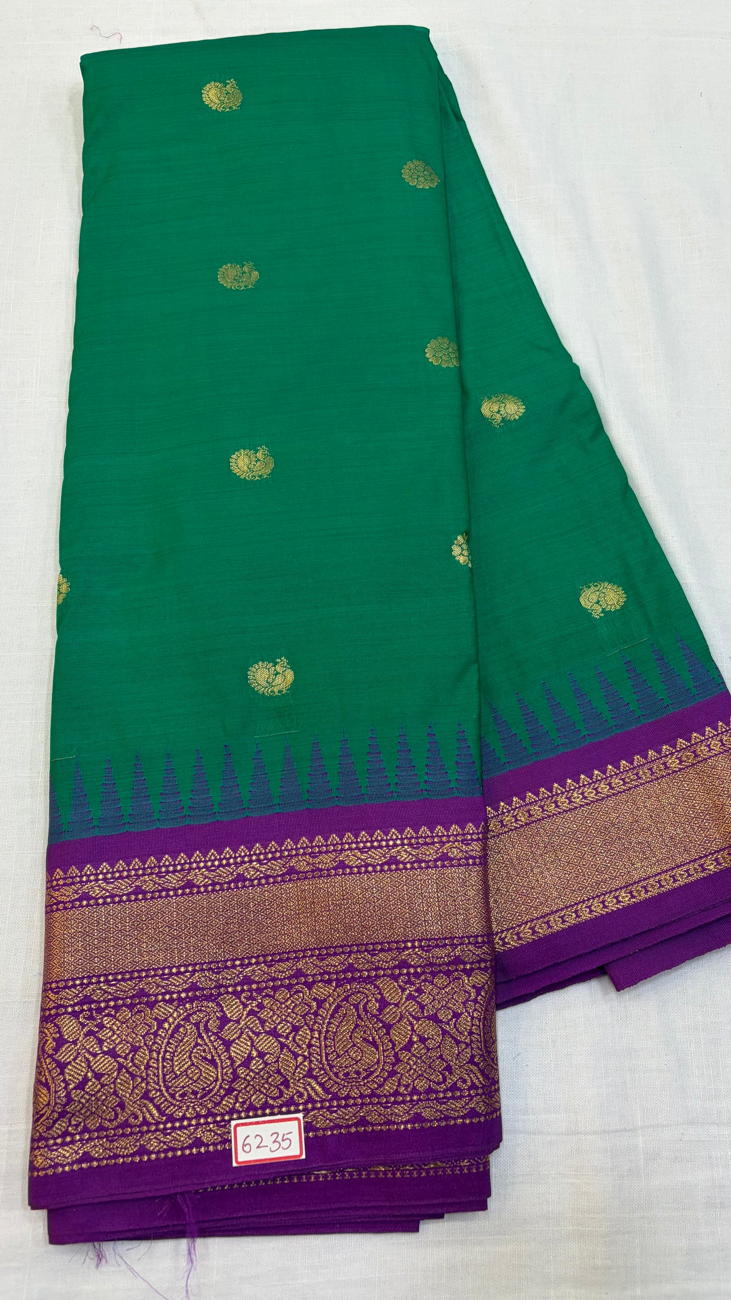 Semi Gadwal Silk Saree Small Borders