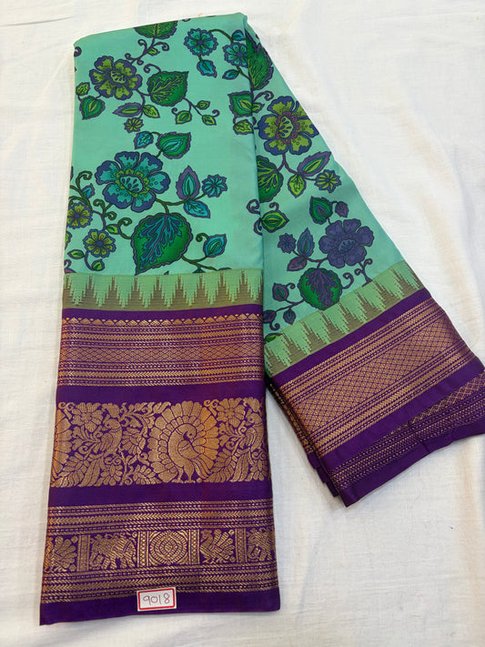 Digital Printed Semi Gadwal Silk Saree