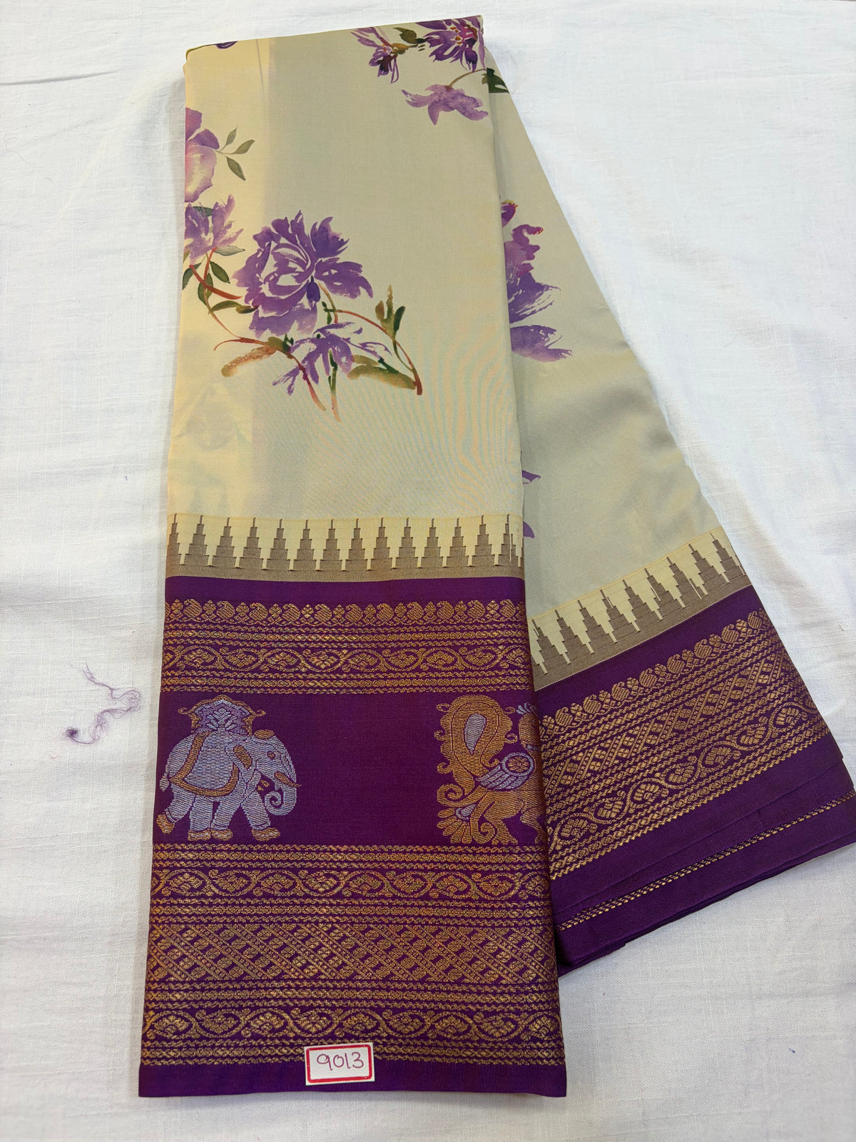 Digital Printed Semi Gadwal Silk Saree