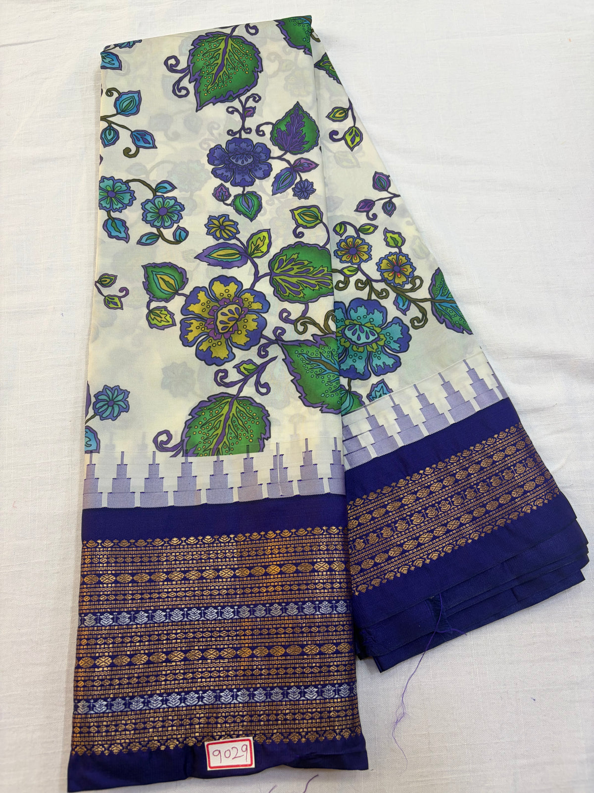 Digital Printed Semi Gadwal Silk Saree