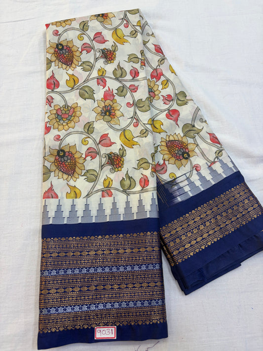 Digital Printed Semi Gadwal Silk Saree