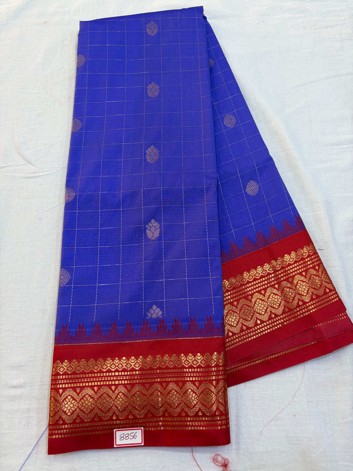 Semi Gadwal Small border Checks Saree