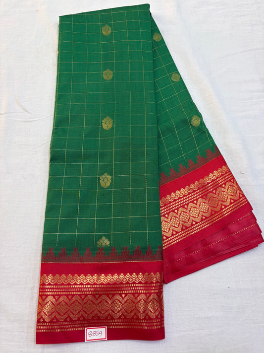 Semi Gadwal Small border Checks Saree