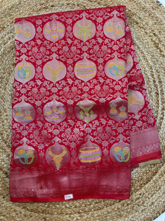 Banaras Georgette - necklace Theme Saree
