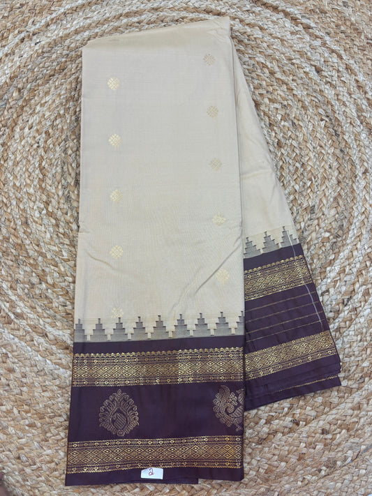 Semi Gadwal Gap border sarees