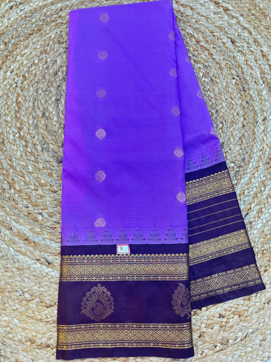 Semi Gadwal Gap border sarees