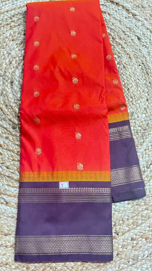 Semi Gadwal Gap border sarees