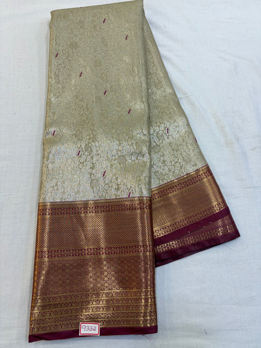 Semi Kanchi Tissue Pattu Saree - Pencil Work