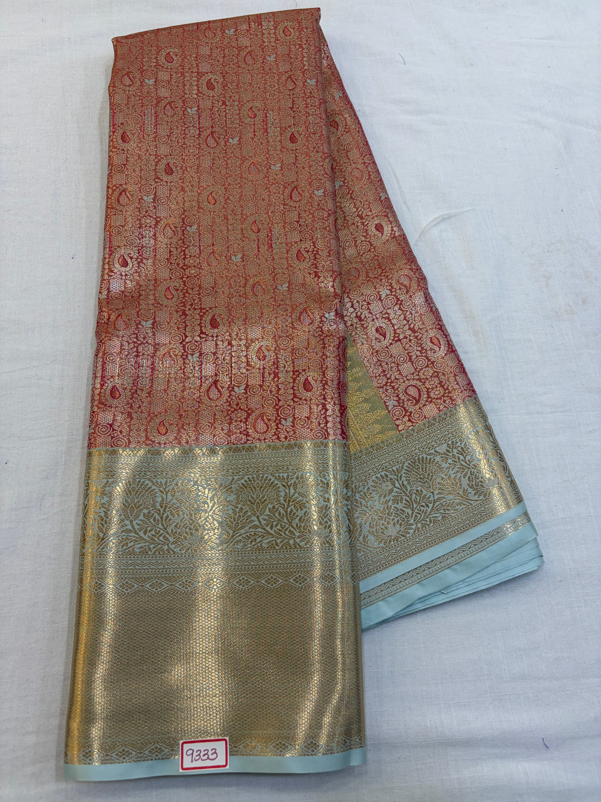 Semi Kanchi Tissue Pattu Saree - Pencil Work