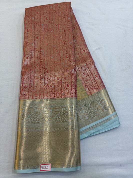 Semi Kanchi Tissue Pattu Saree - Pencil Work