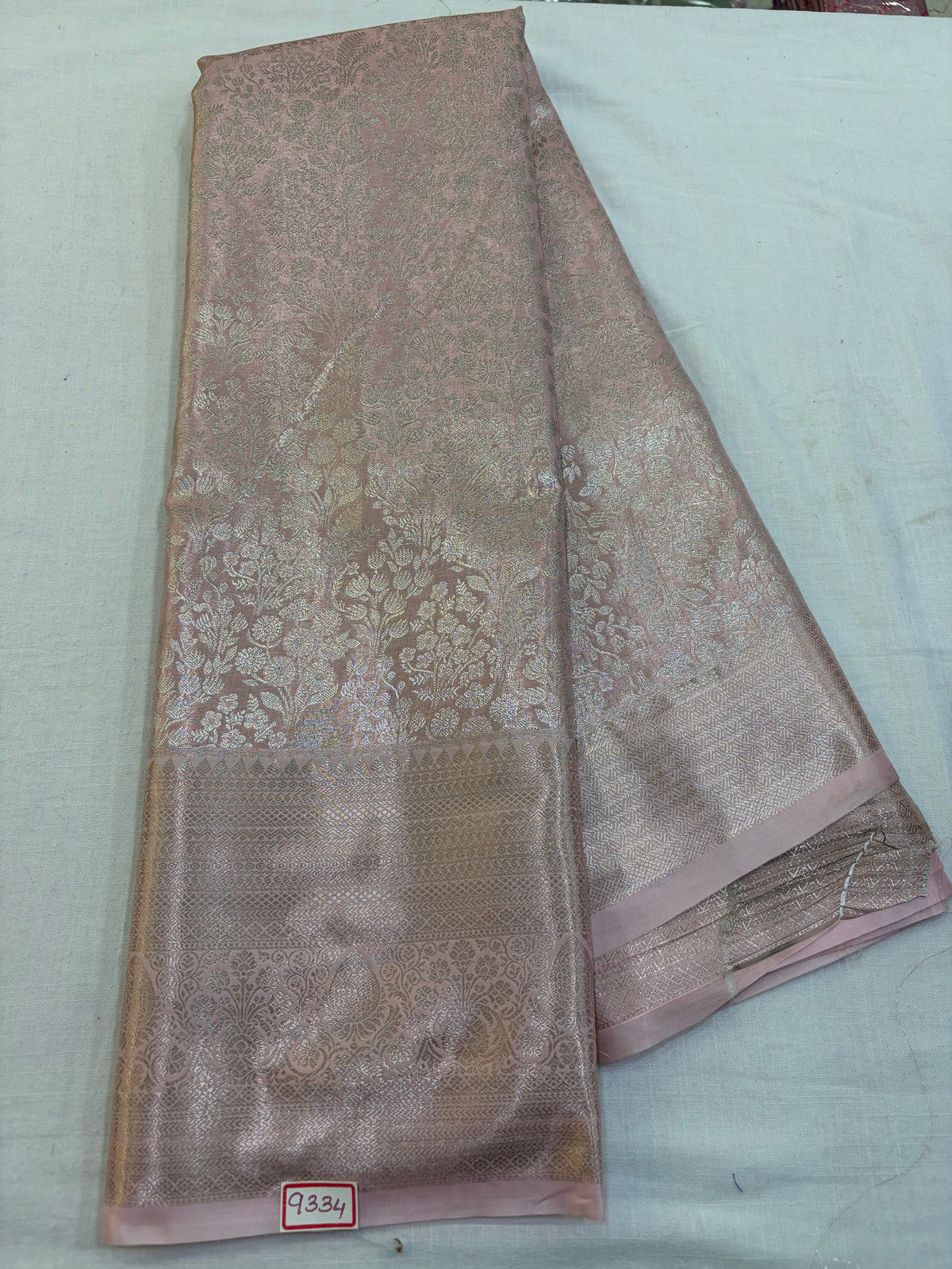 Semi Kanchi Tissue Pattu Saree - Pencil Work