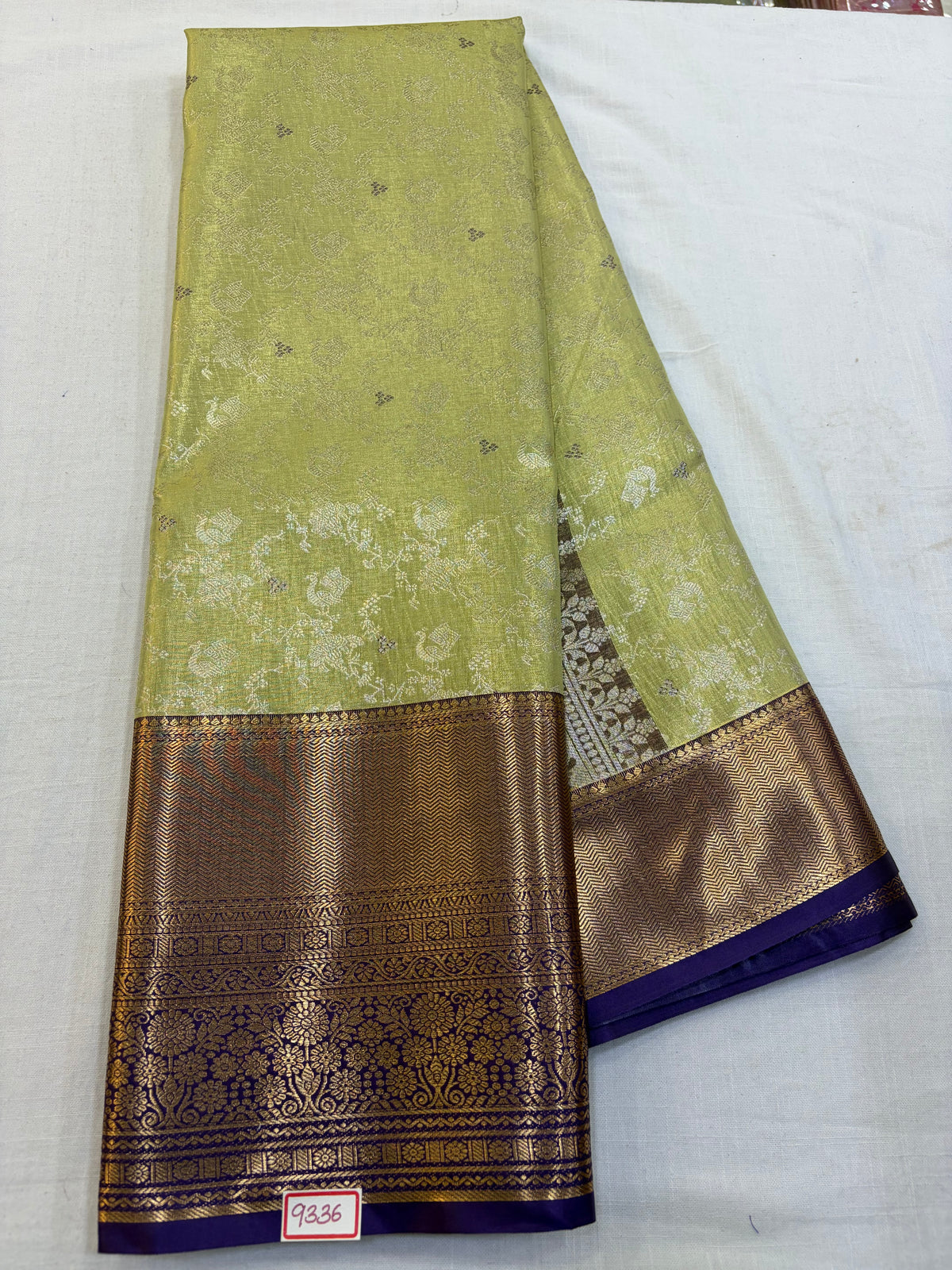 Semi Kanchi Tissue Pattu Saree - Pencil Work