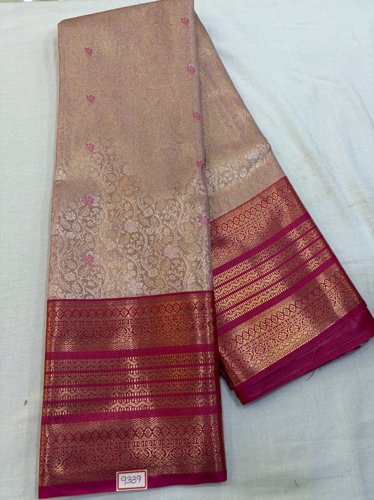 Semi Kanchi Tissue Pattu Saree - Pencil Work