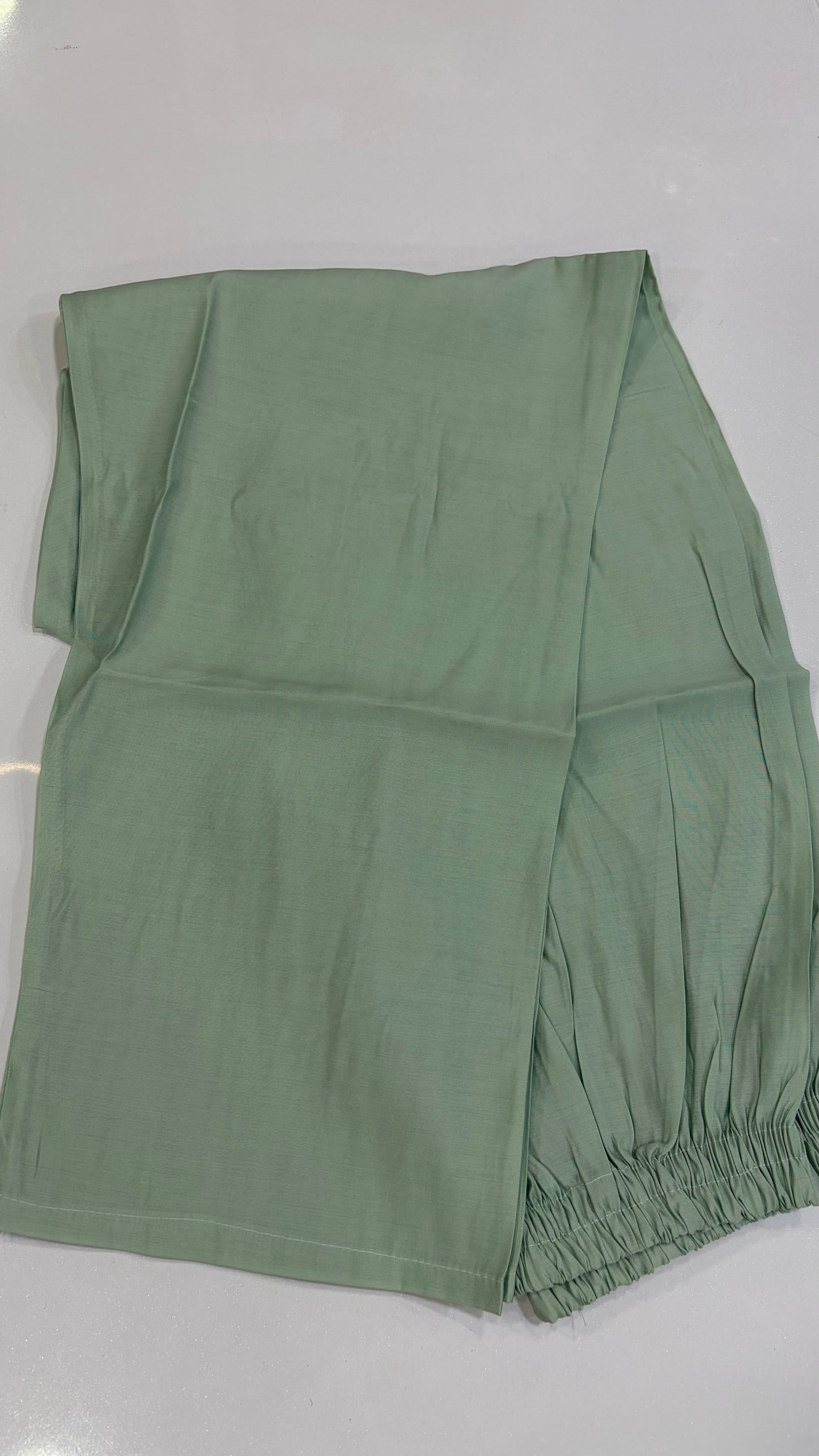 Sea Green Mul Chanderi Embroidery Kurti Set