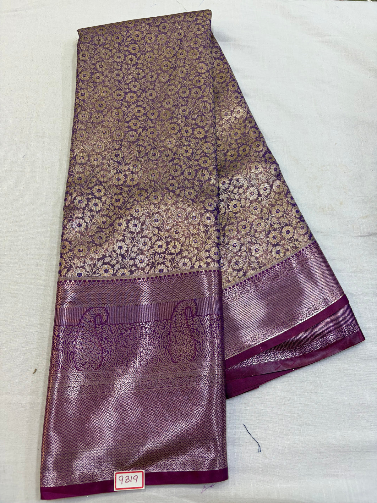 Semi Kanchi Tissue Pattu Saree - Pencil Work