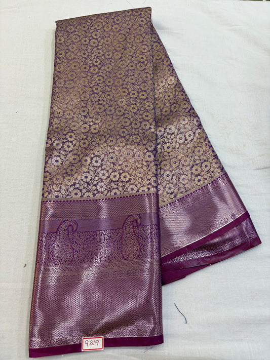 Semi Kanchi Tissue Pattu Saree - Pencil Work