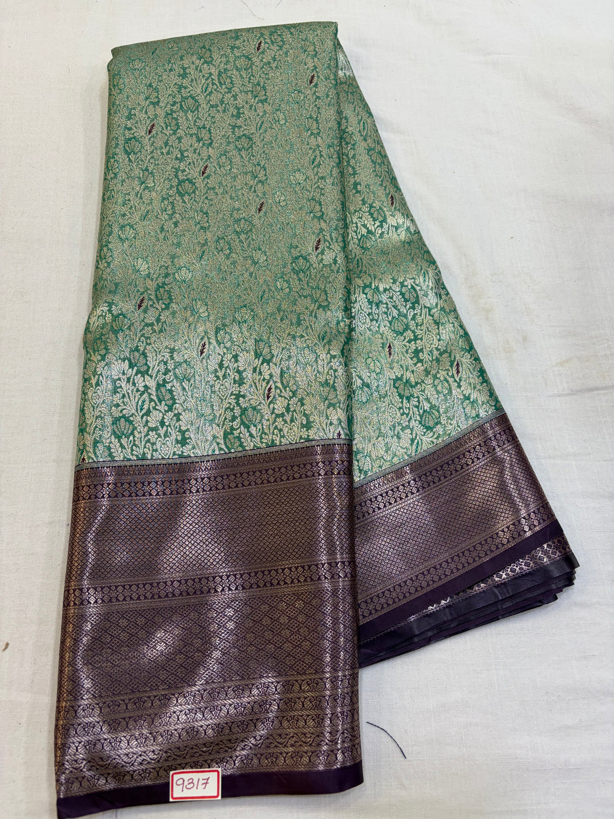 Semi Kanchi Tissue Pattu Saree - Pencil Work
