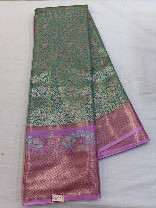 Semi Kanchi Tissue Pattu Saree - Pencil Work