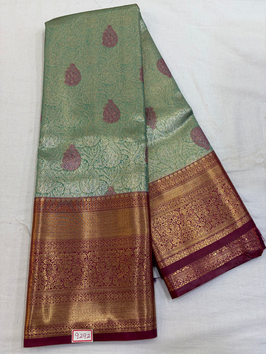 Semi Kanchi Tissue Pattu Saree - Pencil Work