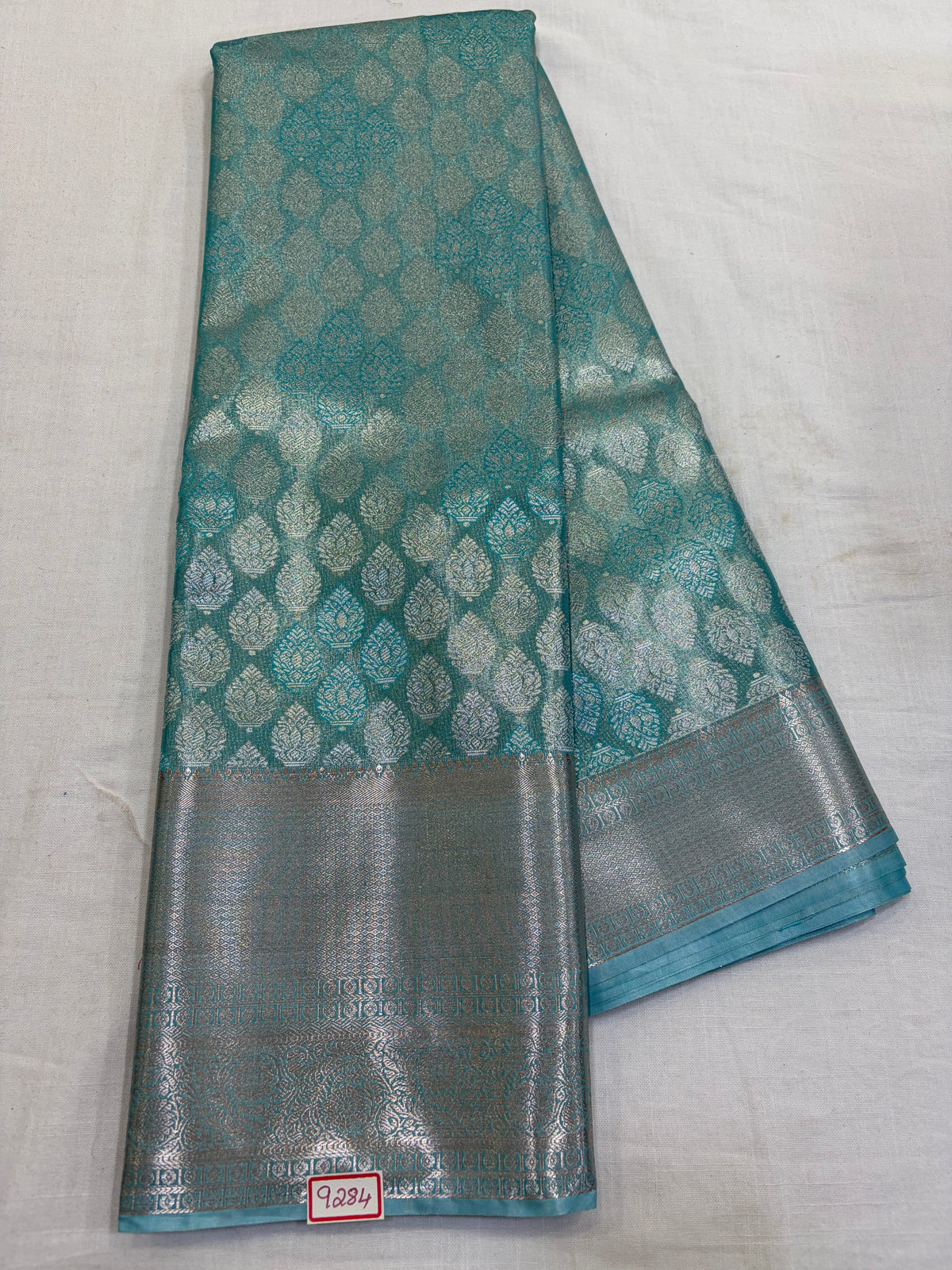 Semi Kanchi Tissue Pattu Saree - Pencil Work